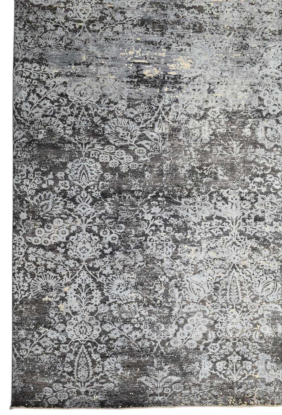 Thumbnail: 12x15 Modern Abstract Style Floral Rug, Charcoal/Grey Color Rug, Living Room Rug