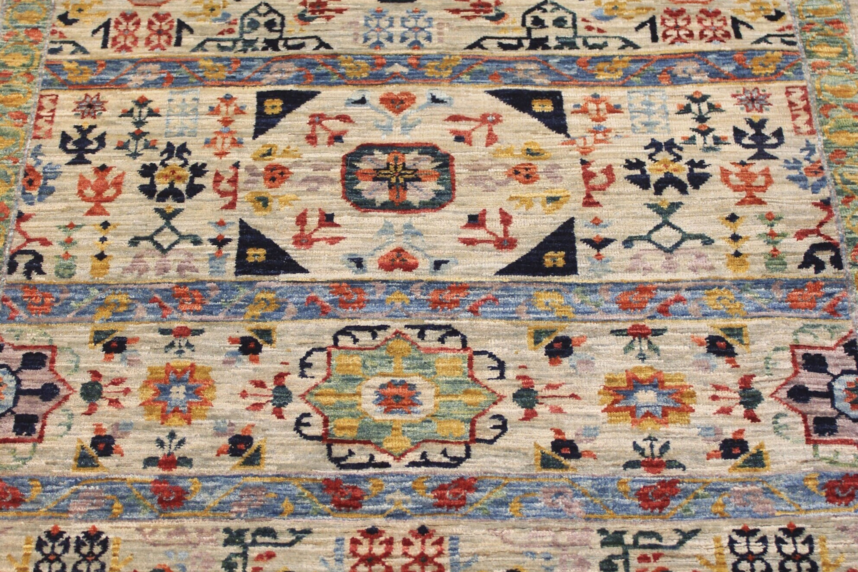 2.9x23.1 ft Gray Mamluk Design Runner, Turkish Ottoman Patterns, 260 KPSI, Mode