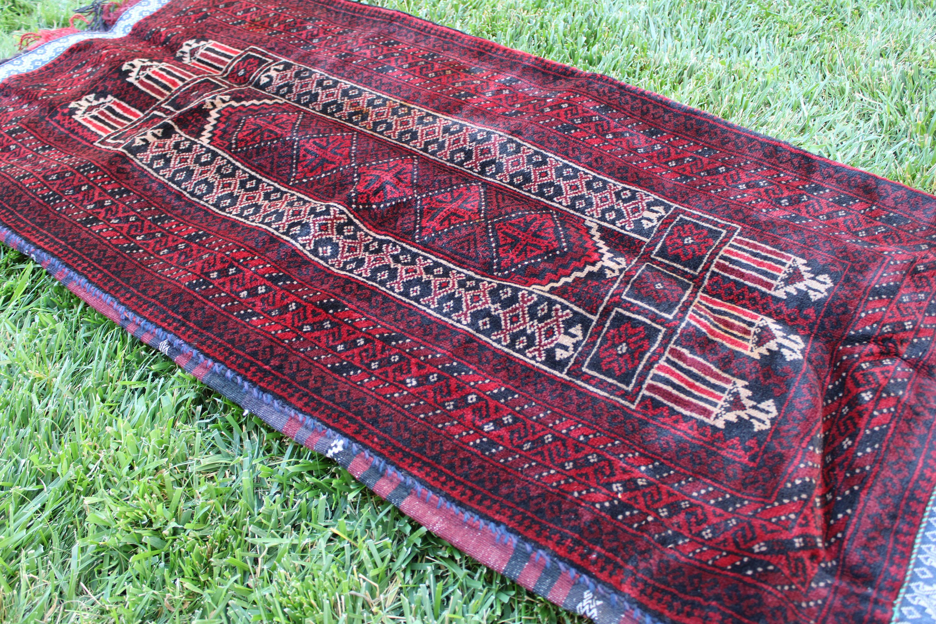 Vintage Pillow Cover | Over 50+ Years Old | Hand Knotted Afghan pillow | Multipu
