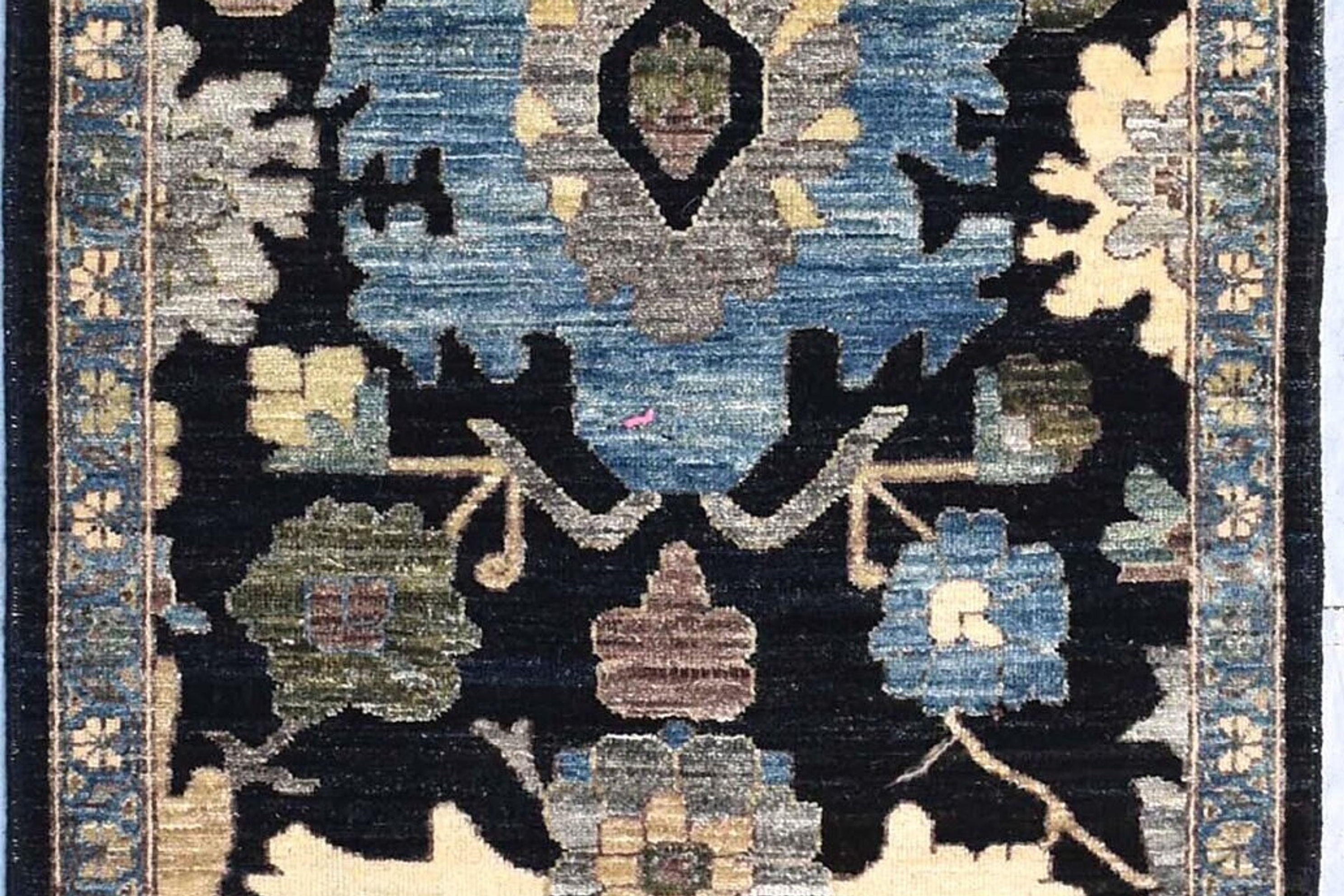 2.9x8.2 ft Persian Harshang Style Runner, Charcoal Aryana Rug, Traditional Desig