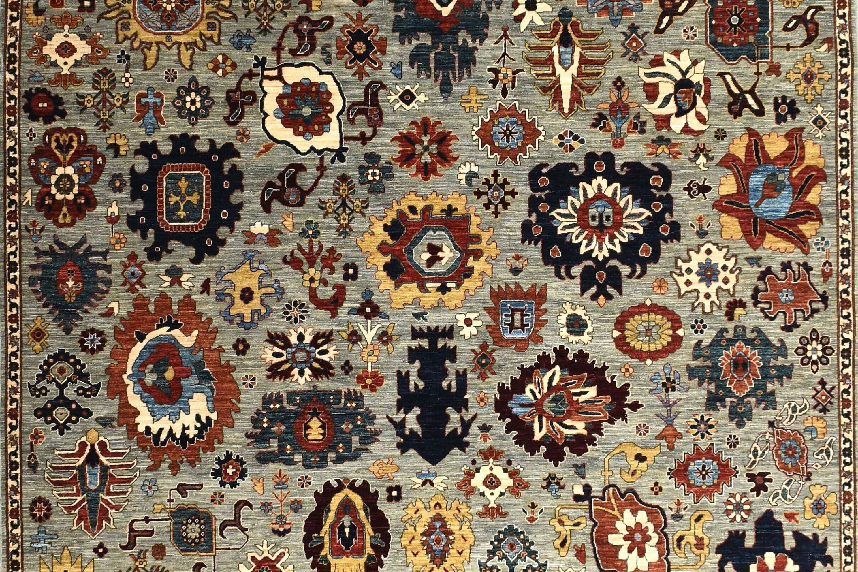 8x10 ft Colorful Harshang Design Rug - Hand Knotted Afghan Rug - Fine Knotted Ru