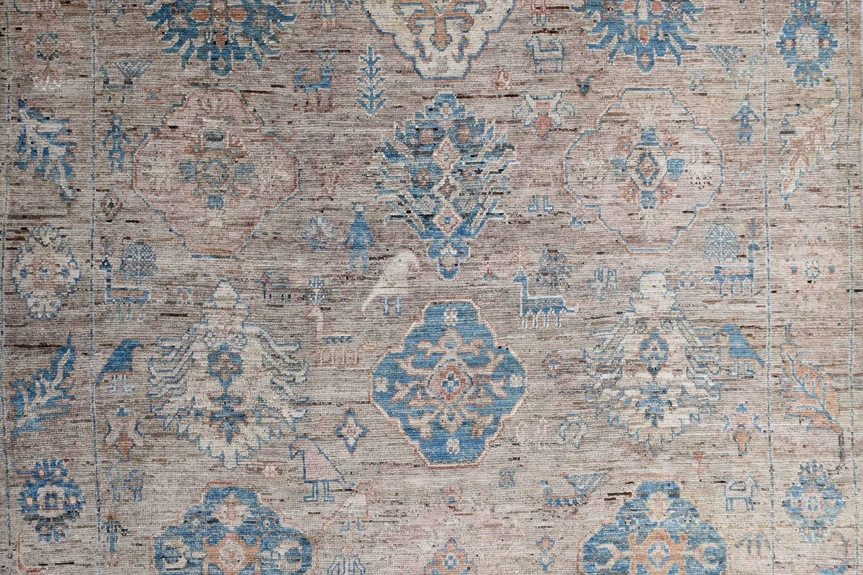 8x10 ft Turkish Oushak Rug, Colorful Oriental Floral Designs, Tribal Patterns, G