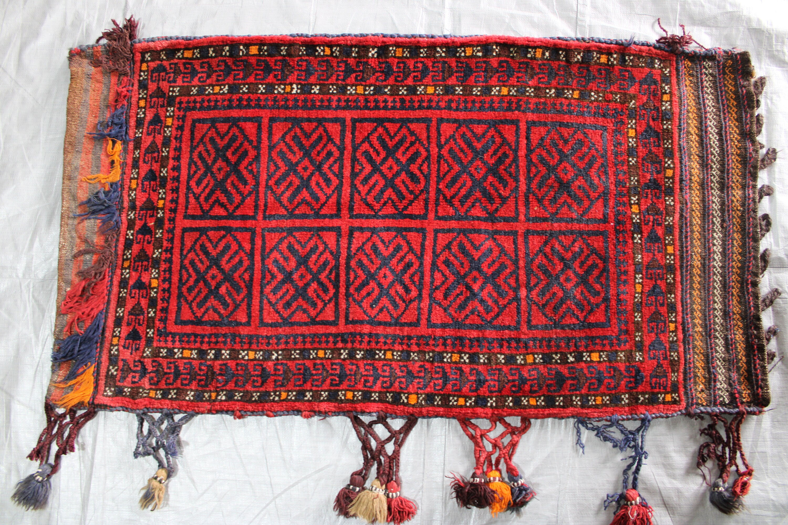 Vintage Pillow Cover | Over 50+ Years Old | Hand Knotted Afghan pillow | Multipu