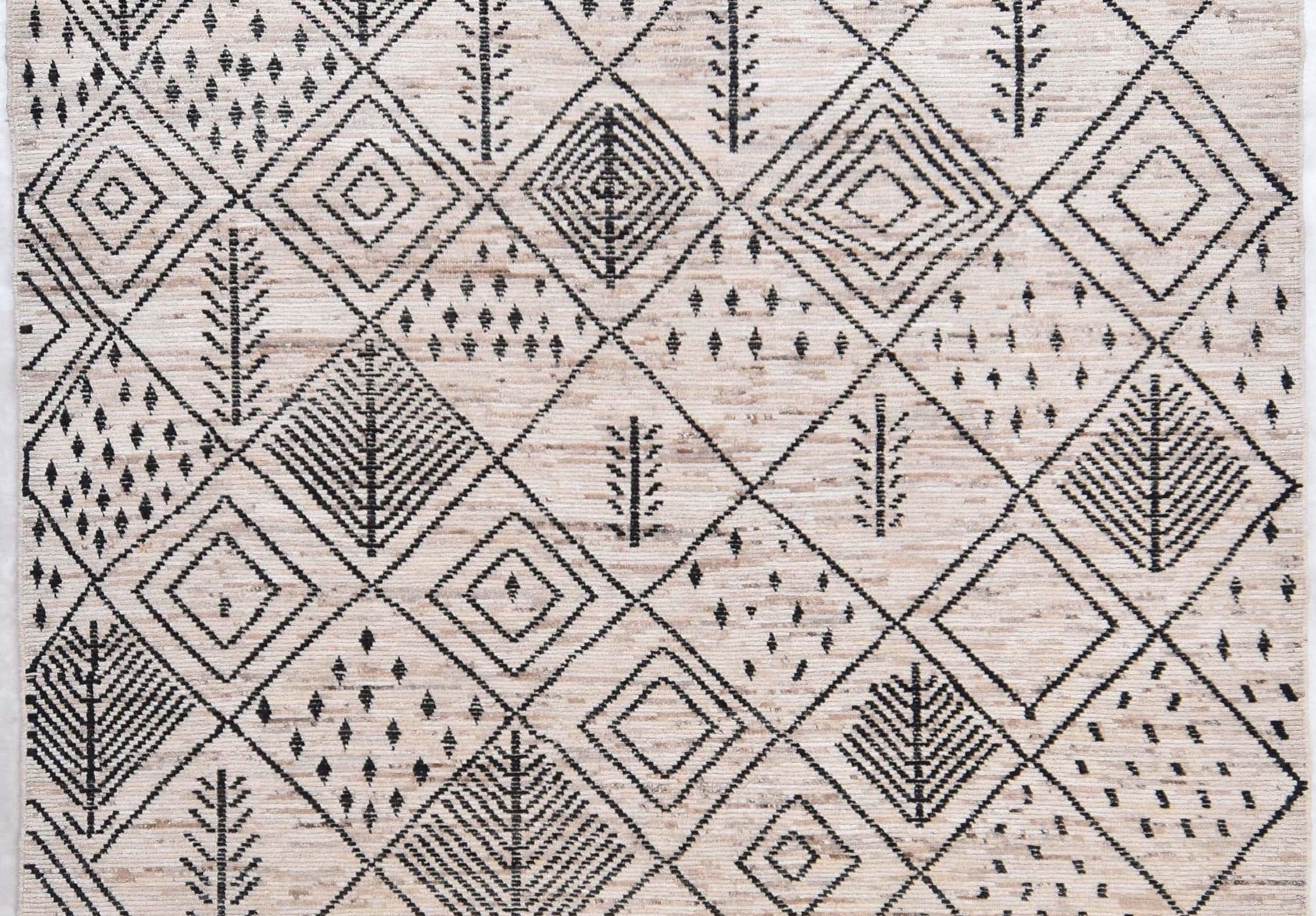 9x12 Floral Beige Area Rug, Tribal Wool Veg Dye Rug, Dual Color Simplistic Rug,