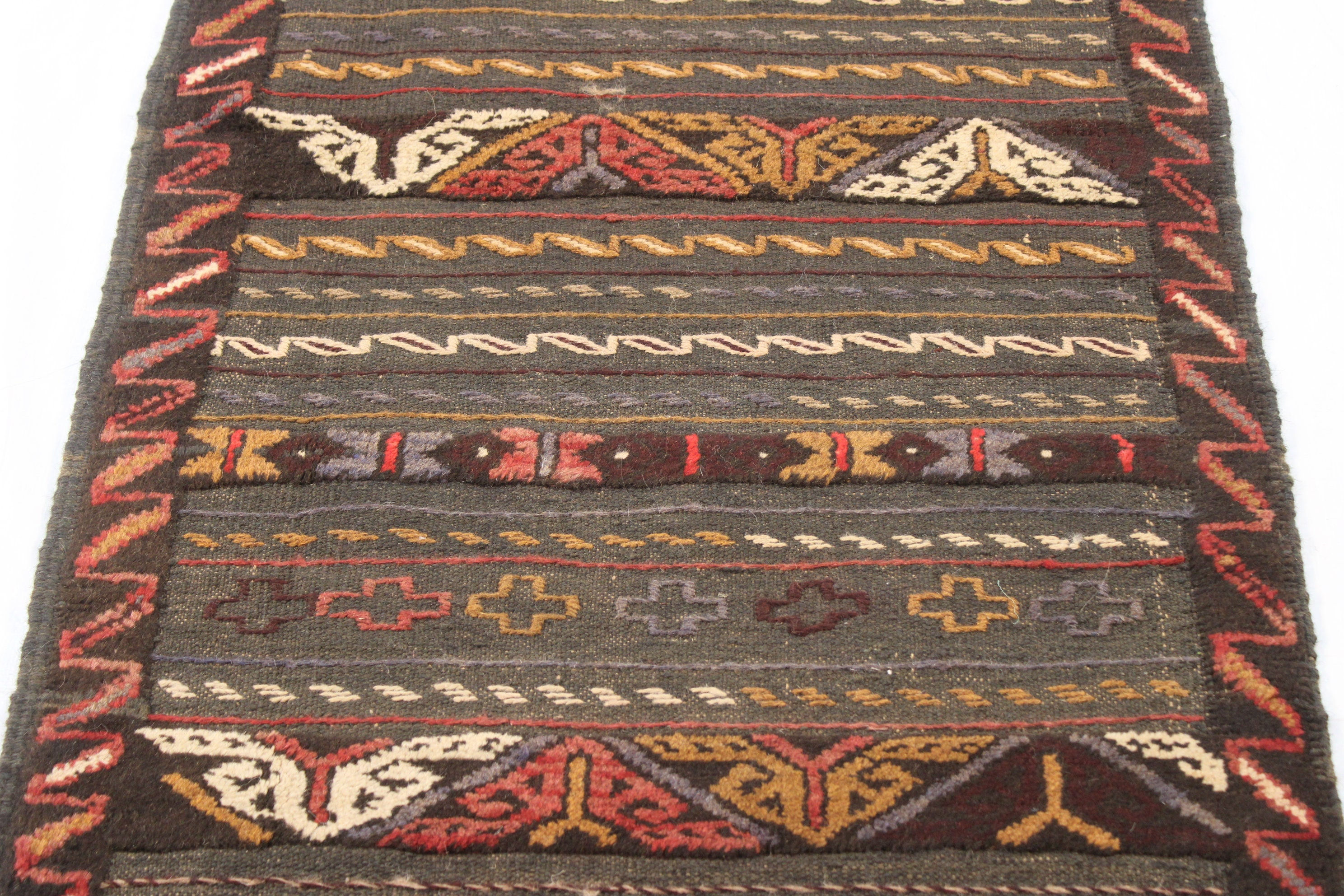 6 feet Kilim Runner Rug | Pile Kilim | Handmade Veg Dye Flat weave Wool Kilim ru