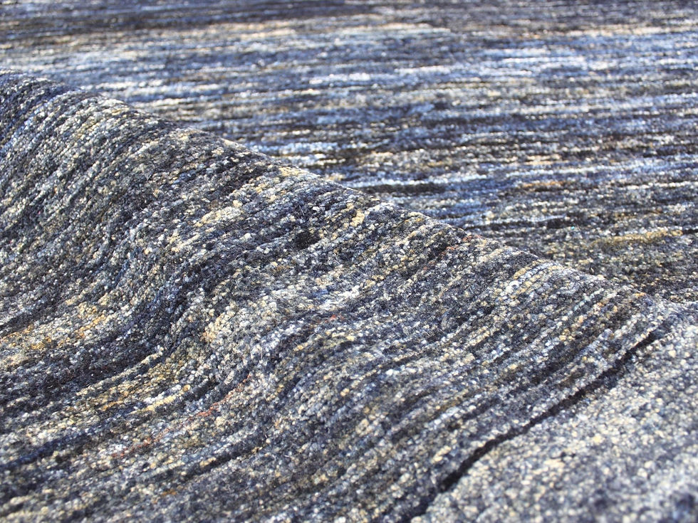 Thumbnail: 5x8 ft Solid Blue Gabbeh Area Rug - Afghan Hand Knotted Natural Dyes Wool Tribal