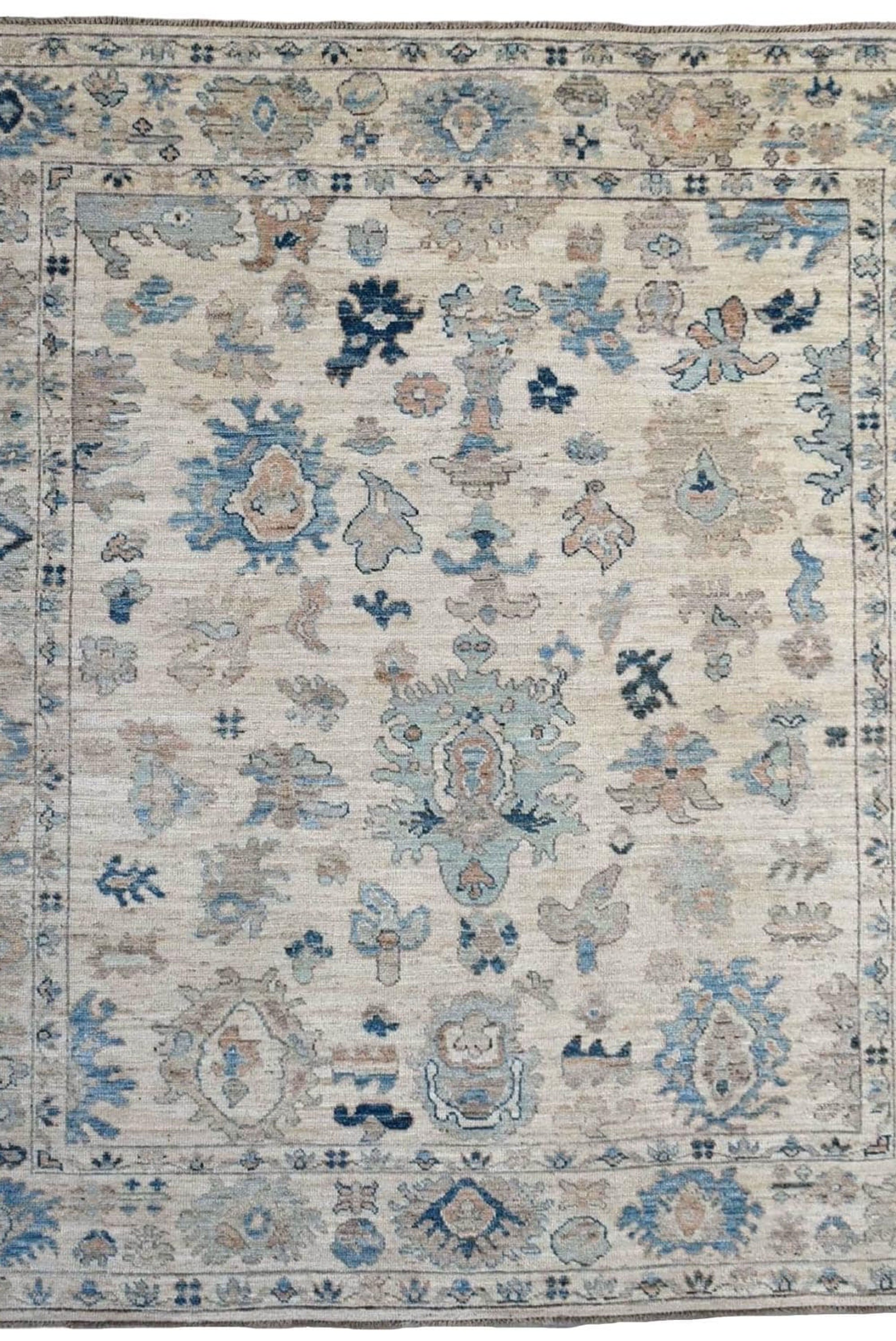 8x10 ft Floral Afghan Oriental Rug, Turkish Design Area Rug, Vegetable Dyed Rug,