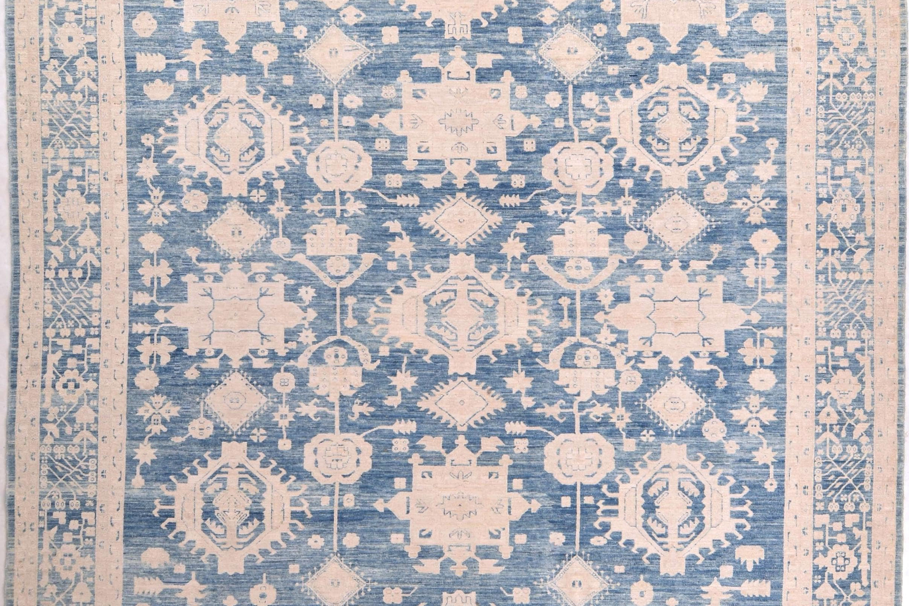 12x15 ft Fine Rug, Muted Karaja Rug, Vintage Looking Soft Rug, Dining Room Rug,