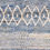 Thumbnail: 4.6x19 ft Minimalistic Tribal Beni Runner, Beige and Blue Highlight Rug, Long Ha