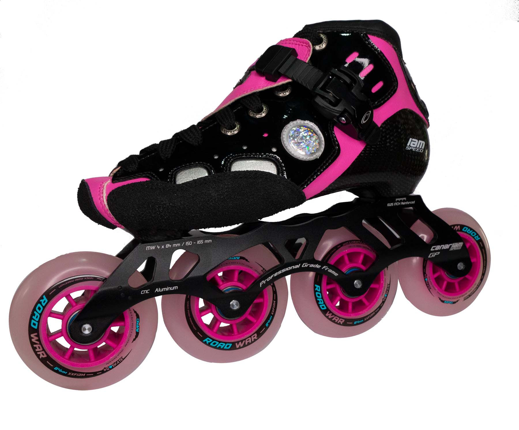 Patines Profesionales Canariam, Bota Platino, Chasis GP Giant, Rueda MPC