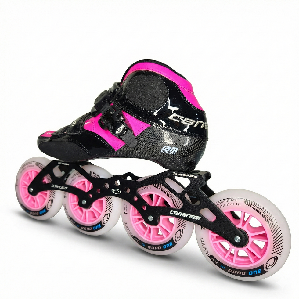 Miniatura: Patines Canariam, Bota Orión Fucsia, Chasis Ultralight, Rueda Roadone