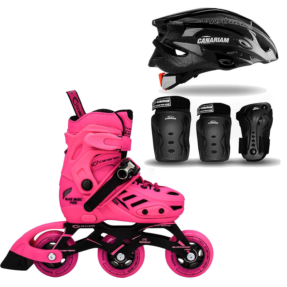 Miniatura: Patines Canariam Blackmagic Pro Plus 27-30Fucsia + Kit  de Protección C2 + Casco