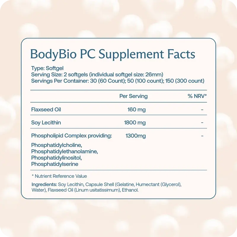 Thumbnail: BodyBio PC (Phospolipid Complex) 300 caps