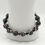 Thumbnail: Black and White Glass Eye Dot Bracelet w/Tiger Eye Gemstones and SS Clasp