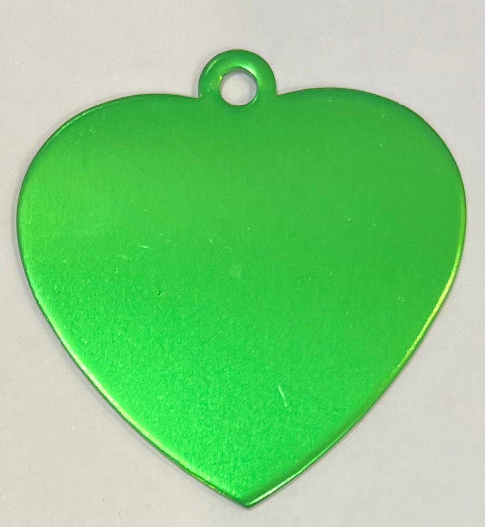green heart tag