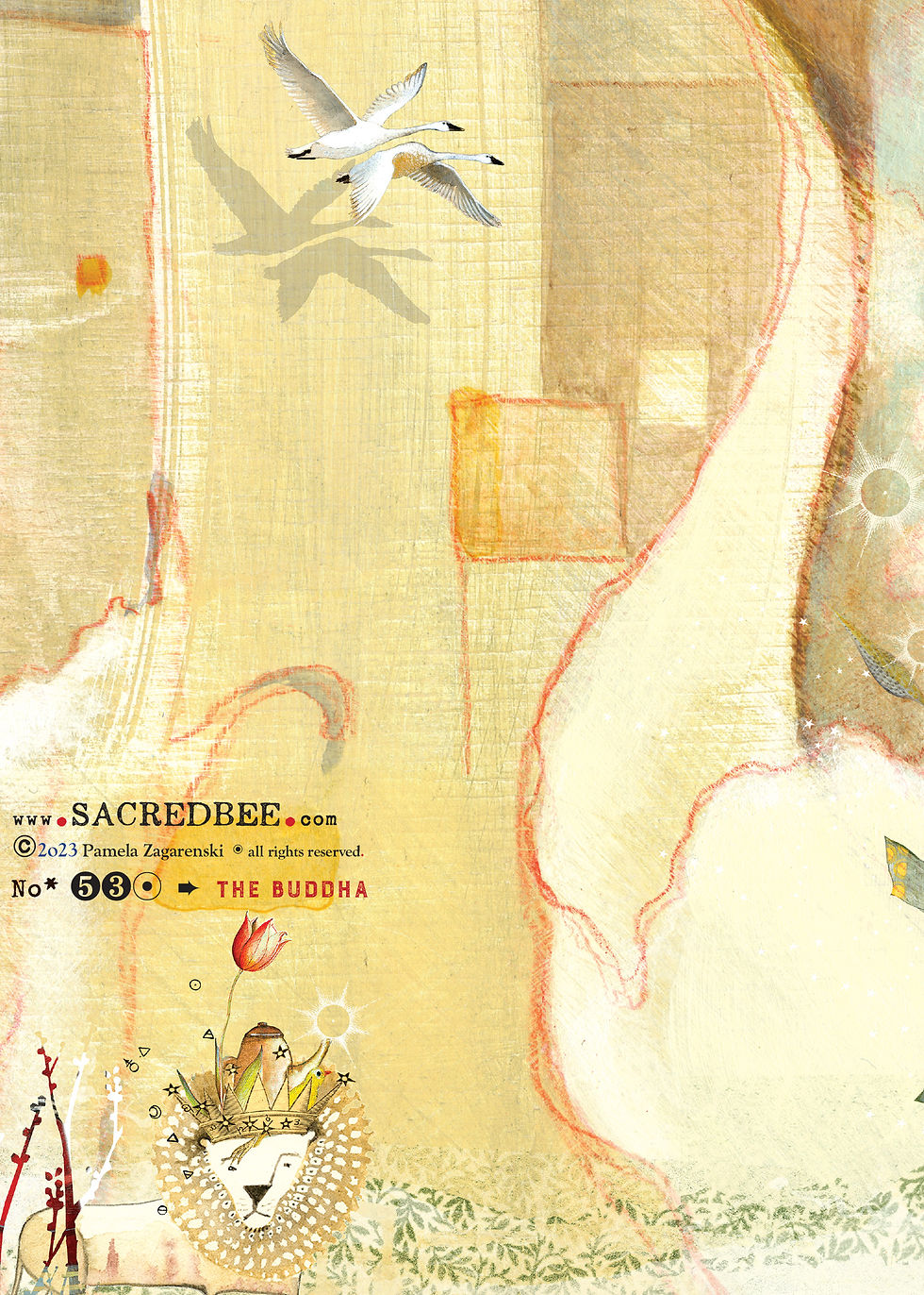 Thumbnail: 530 The Buddha Sacredbee Greeting Card