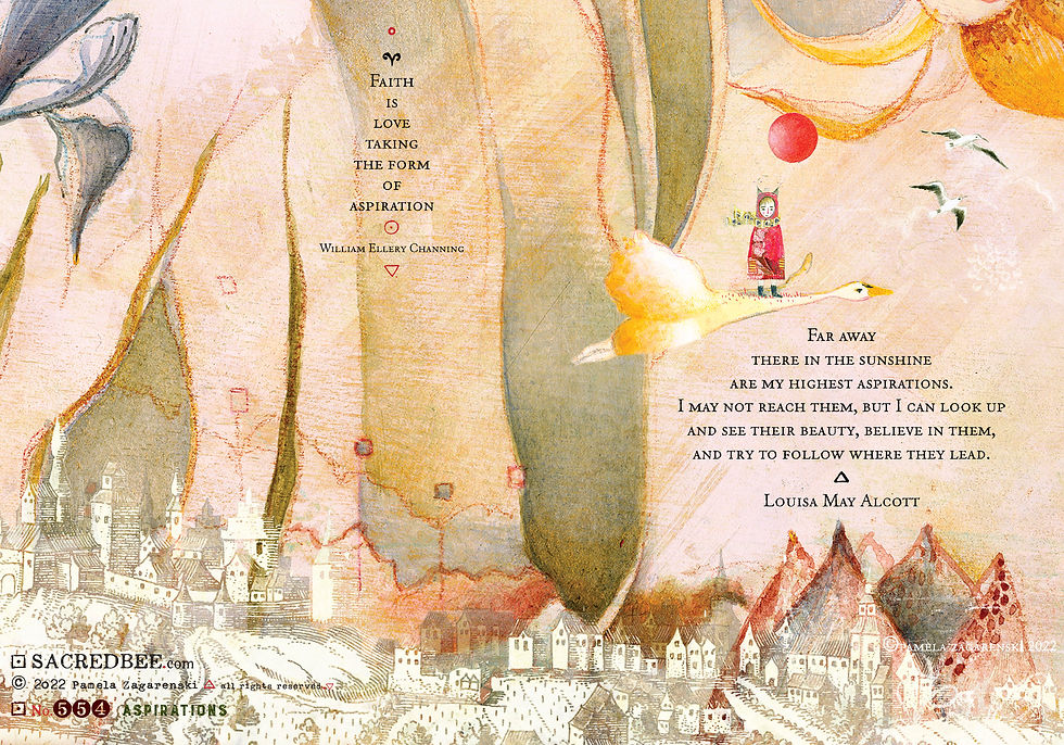 Thumbnail: 554  Aspirations  Sacredbee Greeting Card