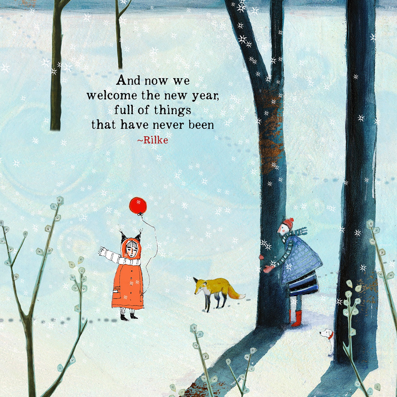 335 new year greeting card by Sacred