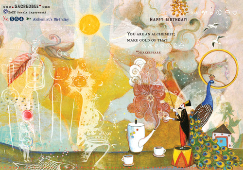564 Alchemist's Birthday Sacredbee Greeting Card | sacredbee