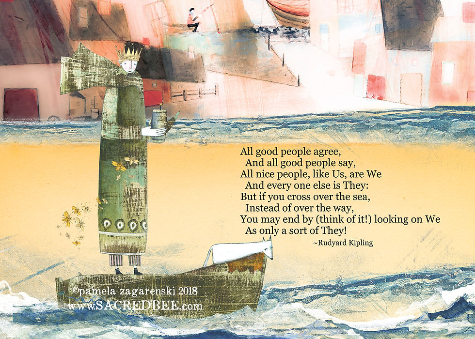 Thumbnail: 484 Good People Sacredbee Greeting Card