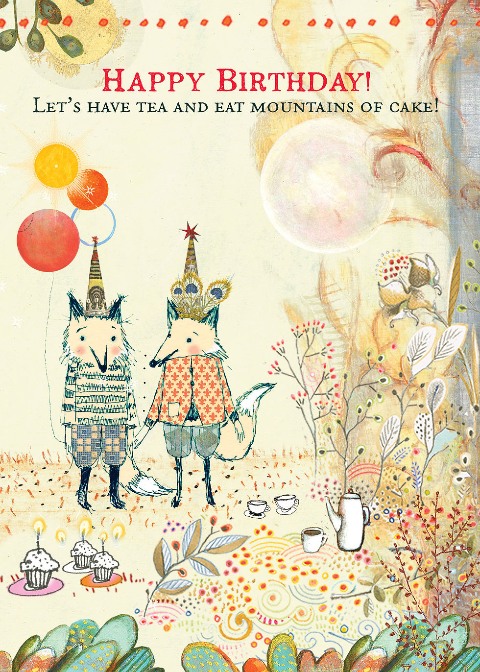 Thumbnail: 437 Tea And Cake Sacredbee Greeting Card