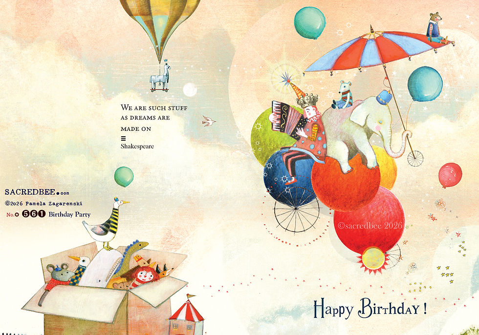 Thumbnail: 561 Birthday Party Sacredbee Greeting Card