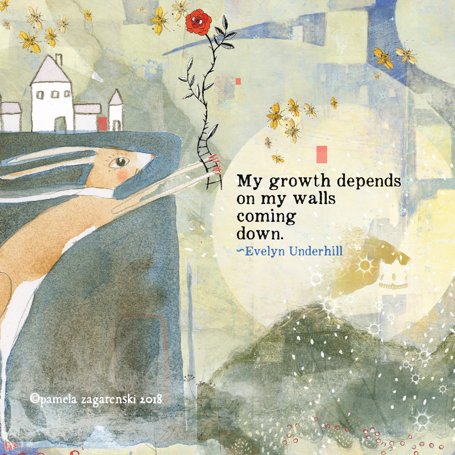 502 Growth Sacredbee Greeting Card