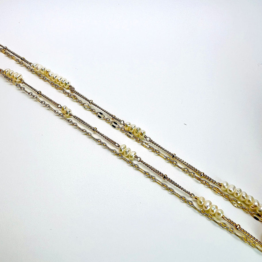 Collana Artigianale Etnica Kishangarh Perle di Fiume foto in dettaglio