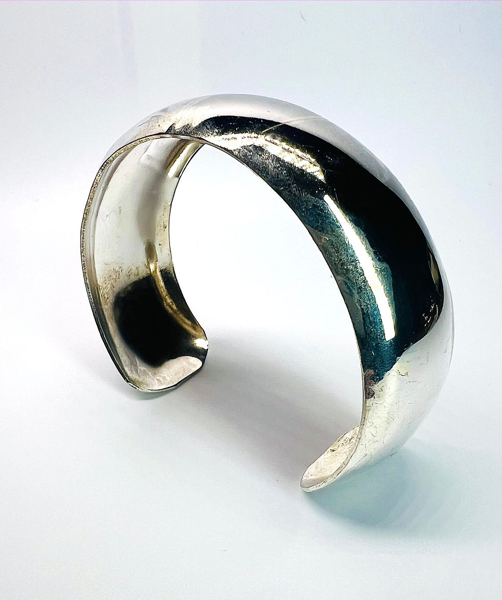 Bracciale Artigianale Etnico Roshanee Simil Argento vista frontale