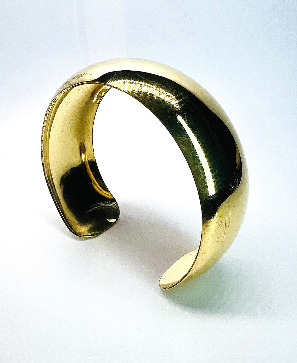 Bracciale Artigianale Etnico Roshanee Ottone vista frontale