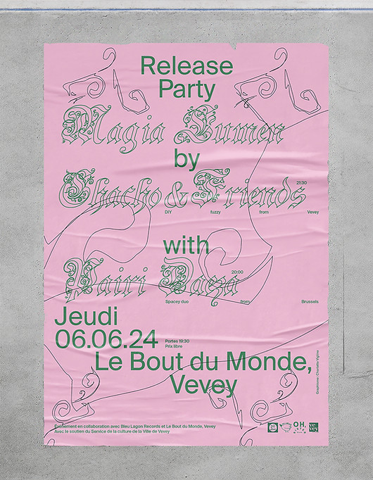 Graphic design poster for music event