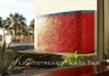 American Made Lightstreams Glass Tile  Glass Fountain Tile & Water Feature Tile Iridescent Tile
