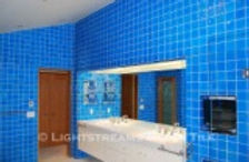 American Made Lightstreams Glass Tile  Renaissance Collection Turquoise Blue Glass Bathroom Tile, Wall Tile, & Shower Tile