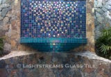 American made Lightstreams Glass Tile all glass tile pool in Renaissance Collection Turquoise blue glass pool tile