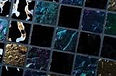 High quality American made Lightstreams Glass Tile Gold Iridescent Collection Obsidian black glass tiles are a shiny black color on the shiny side of the tile, with metallic iridescent colors on the reverse side. This black tile can be used for pool tile, spa tile, wall tile, floor tile, backsplash tile, kitchen tile, shower tile, bathroom tile, waterline tile, step marker tile, fountain tile, spillway tile, and even accent tile,