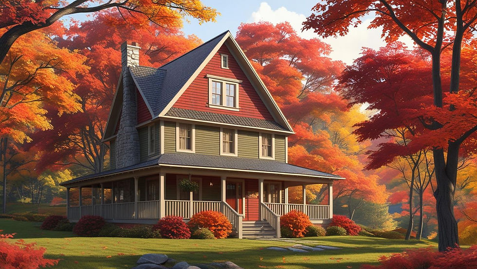 A home set back in Dorset, VT