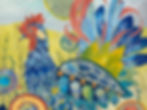 Detail from 'Blue Cockerel'