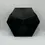 Miniatura: Vaso esagonale nero geometrico su sfondo bianco, design moderno.
