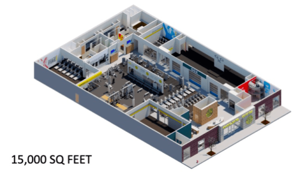 Gold's Gym 15K SF floor plan