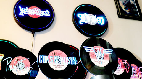 LED Fan Art based on popular musicians and Broadway shows