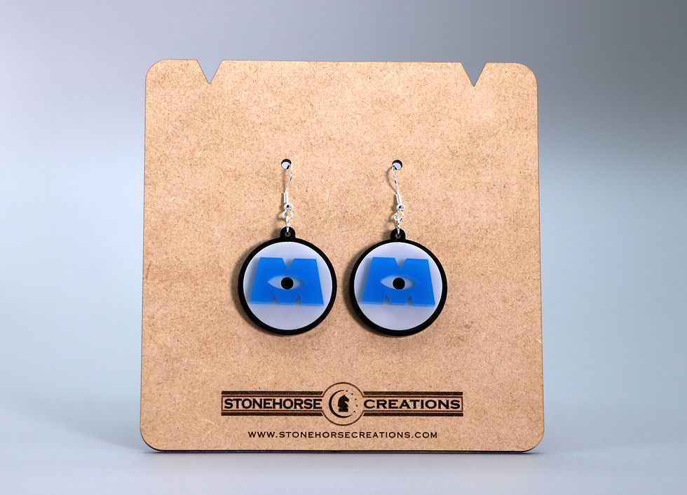 Thumbnail: Pixar Monsters Inc Logo Earring Set