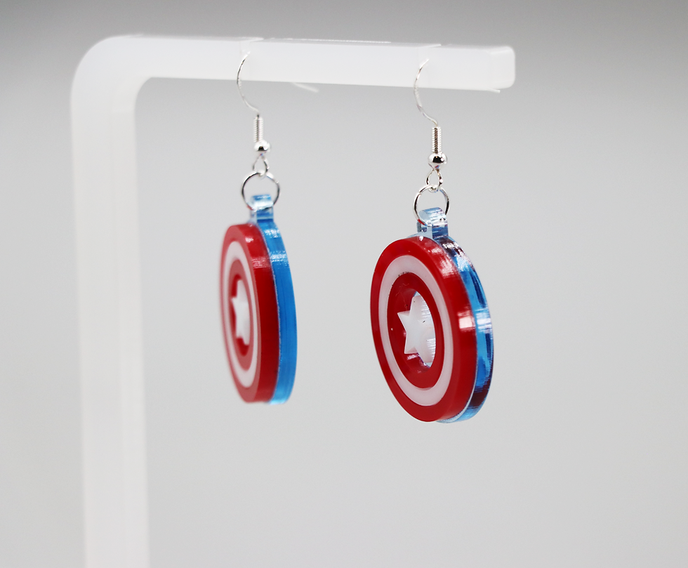 Thumbnail: Captain America Earring Set