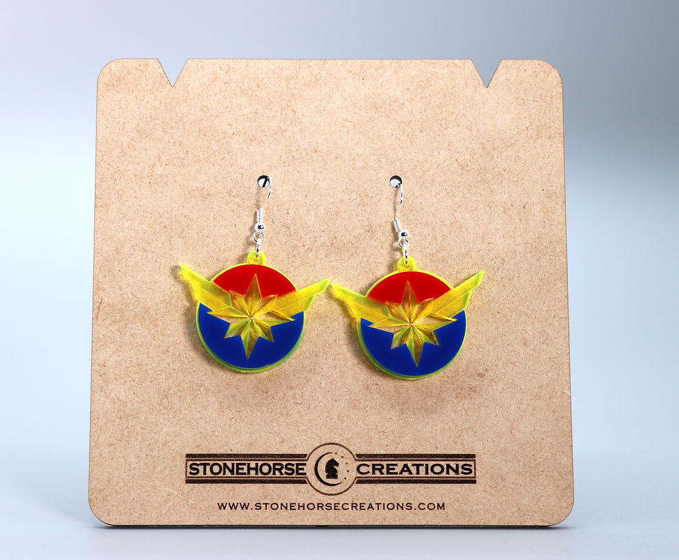 Thumbnail: Captain Marvel Earring Set