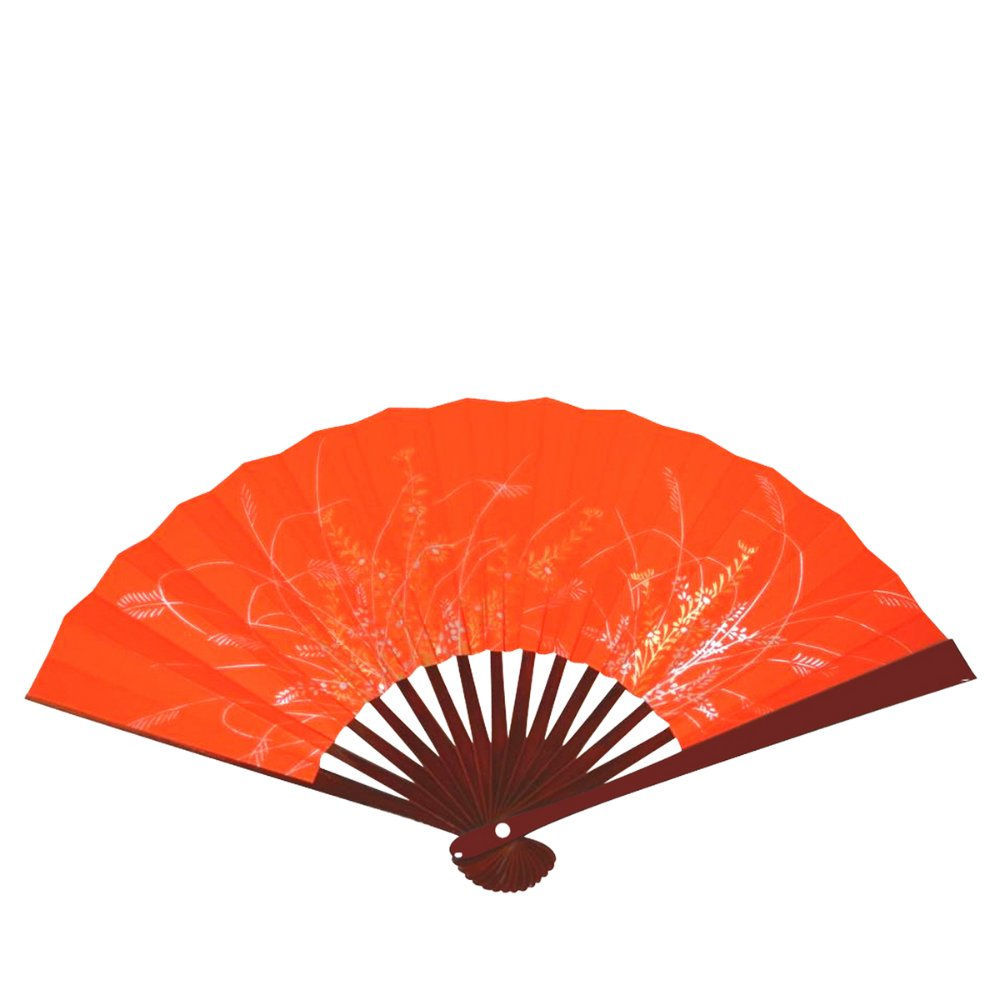 色柄を強調した「溜塗扇子 5寸 花月／ハデ」は、稽古映えする華やかさがあり、演出性の高い席に適しています。