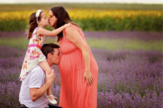 Family fun at the lavender field