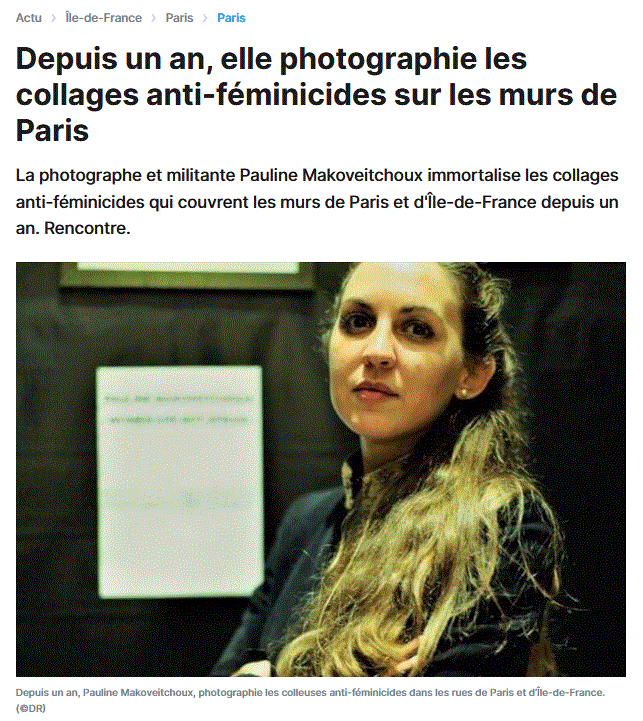 Pauline Makoveitchoux, Photographe, Femme photographe, Féministe, Paris, Lyon, Nantes, Bruxelles, Toulouse, Royaume-Uni, UK, Feminism