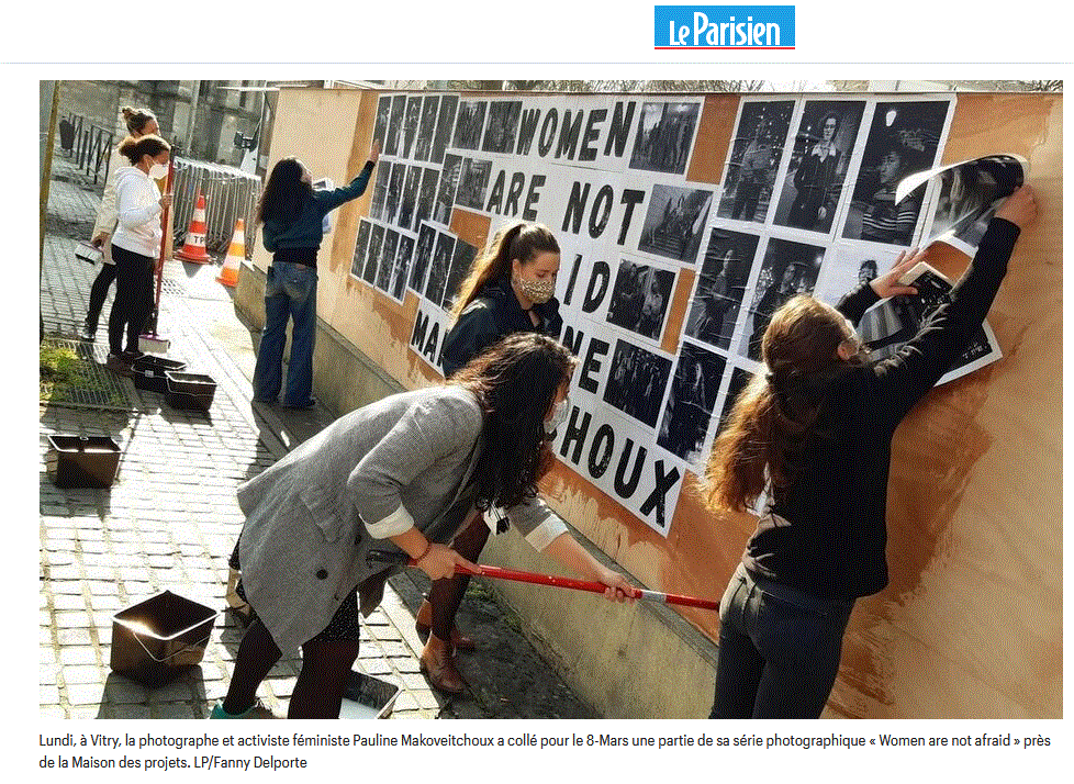 Women are not afraid, exposition de Pauline Makoveitchoux, photographe féministe, Vitry sur Seine, Mars 2021