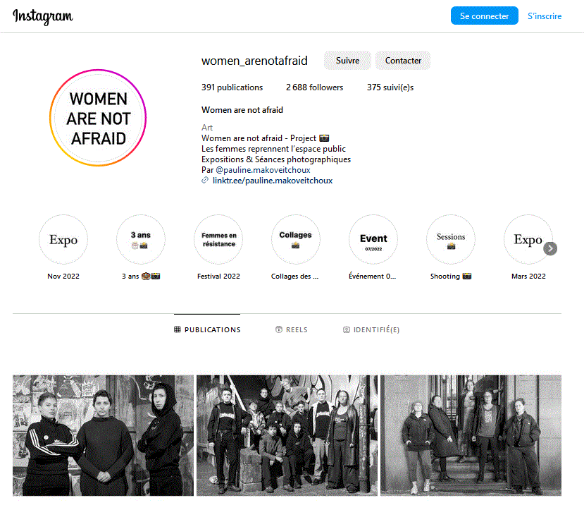 Women are not afraid, par pauline Makoveitchoux, Photographe féministe