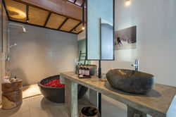 Villa Bulan living area and interior design, 1-bedroom private villa Seminyak Bali