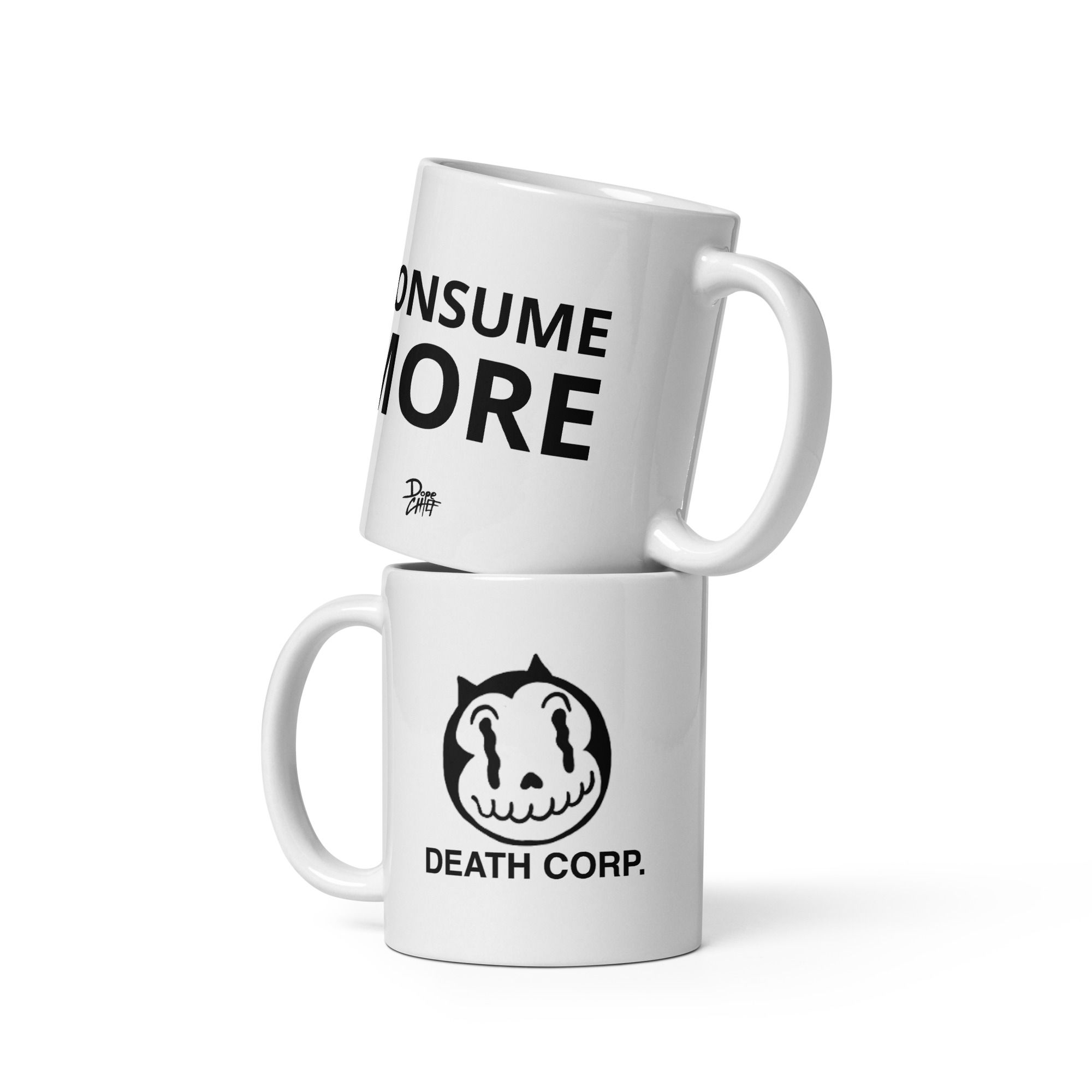 (OFFICIAL) DEATH CORP. White glossy mug